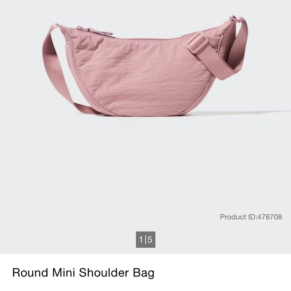 Uniqlo Pink Mini Bag with Crescent Shape